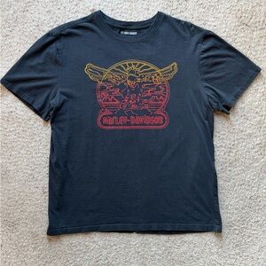 Harley-Davidson Dark Tee with Vibrant Graphic